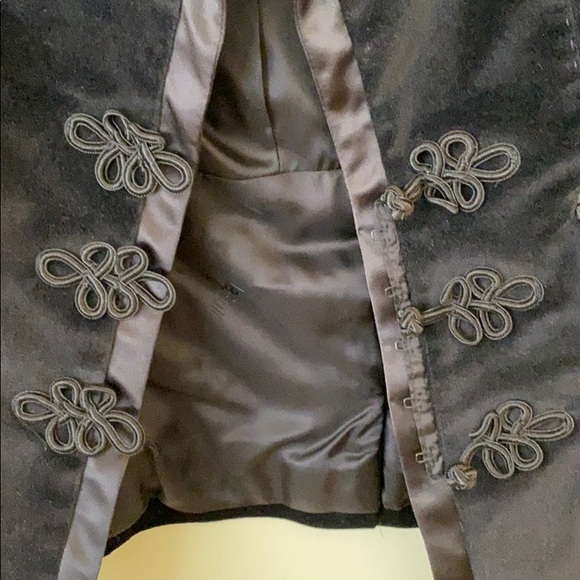 Vintage le Full black velvet jacket - Picture 4 of 7